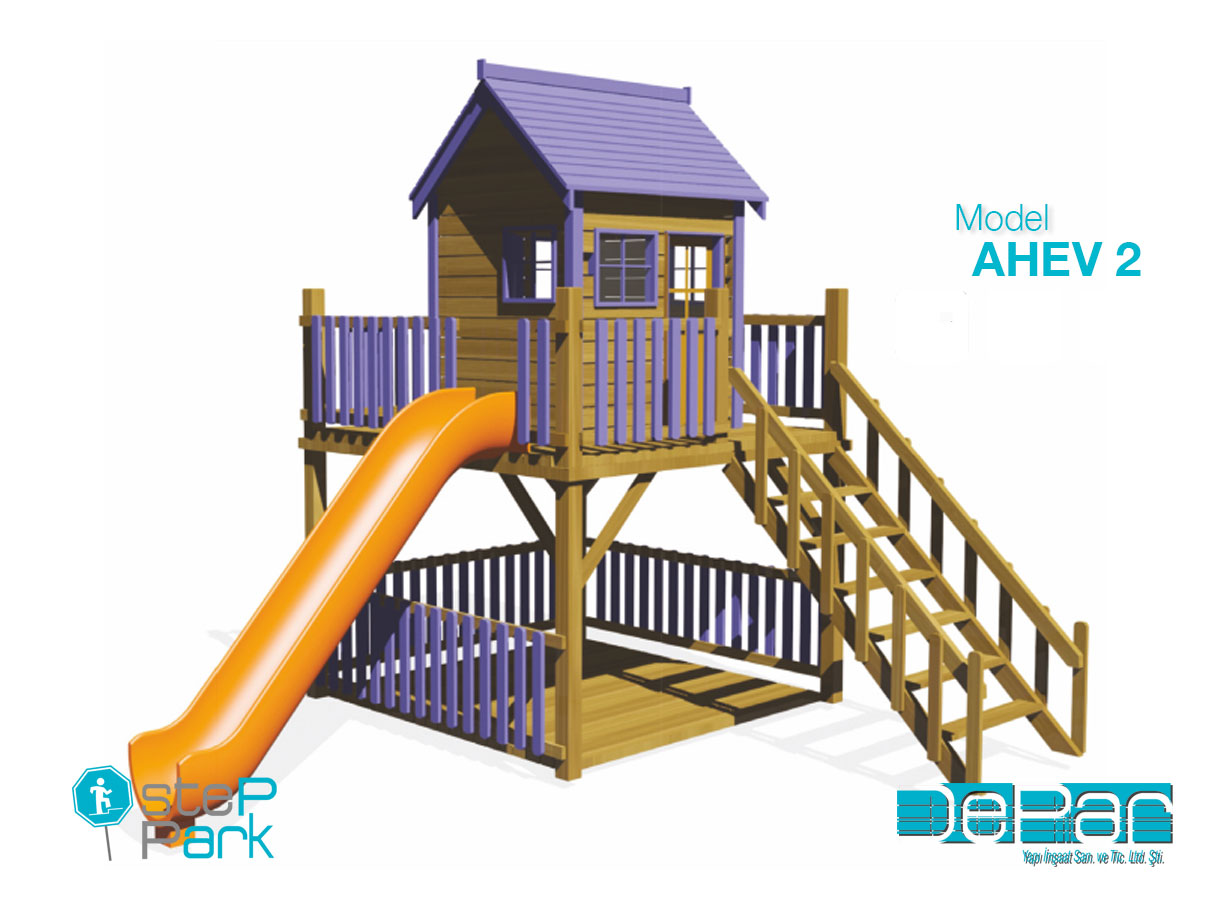 AĞAÇ OYUN EVİ AHŞAP OYUN PARKI StepPark